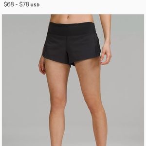 Speed up Low Rise lined shorts